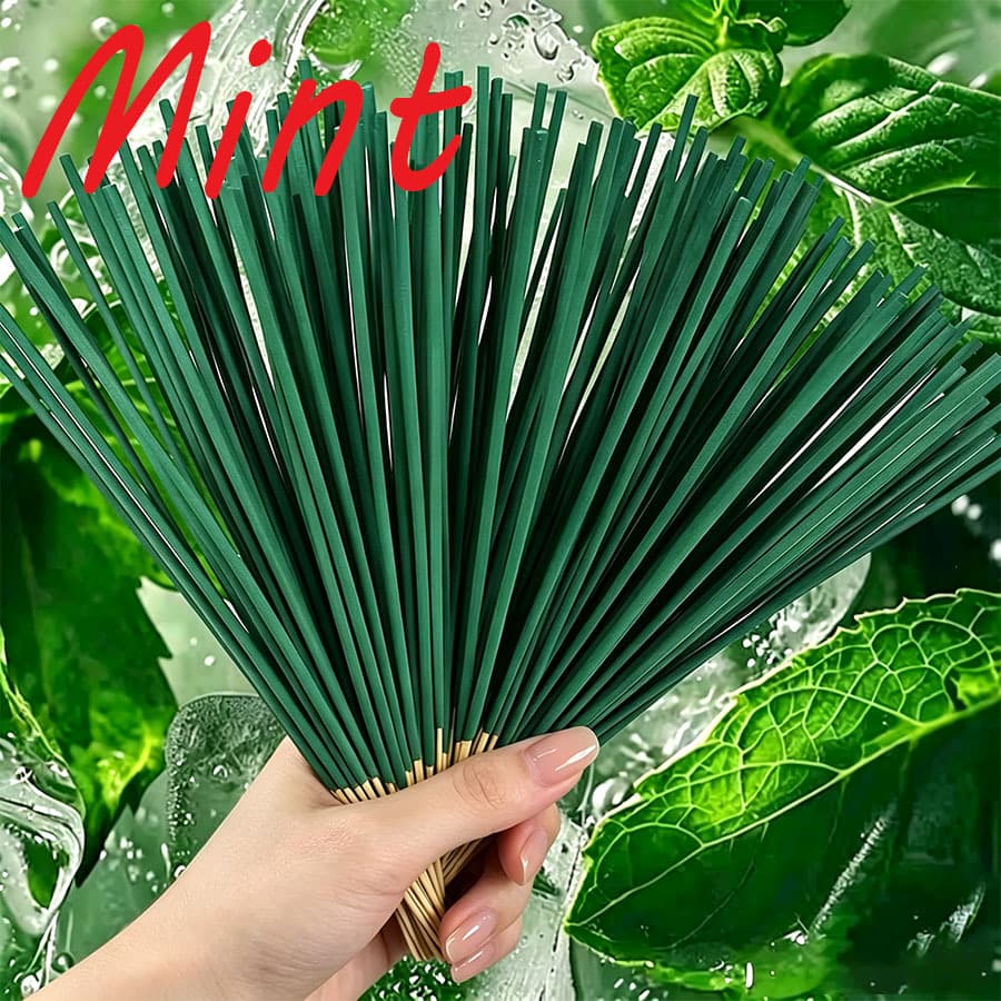 Factory direct sales 22cm cross-border temu popular mint flavor bamboo stick incense multi-specification incense stick supports one-piece drop shipping