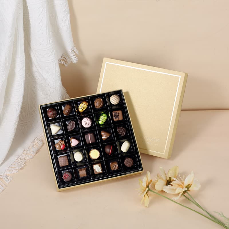 European-Style Chocolate Packaging Box Truffle Handmade DIY Starry Sky Gift Box 16/25 Pieces Gold Handbag Gift Box