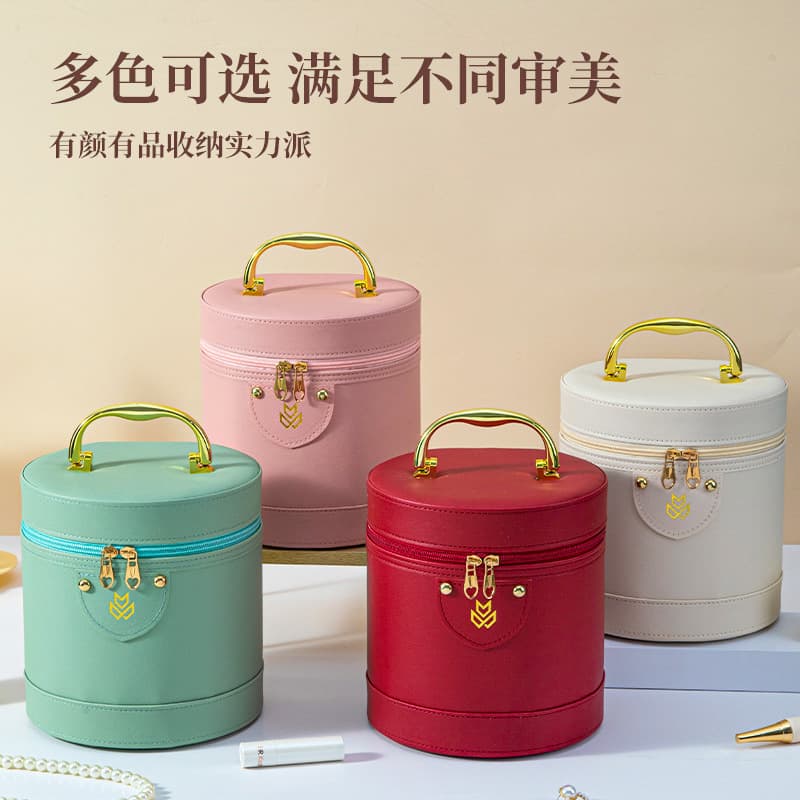 Factory direct sales light luxury portable makeup box souvenir gift box wedding portable storage box large empty makeup box
