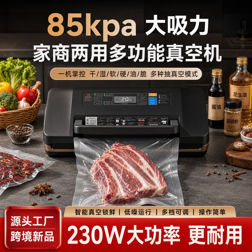 Cross-border vacuum sealing machine kitchen vacuum packaging sealing machine wet and dry fresh-keeping machine food vacuum machine