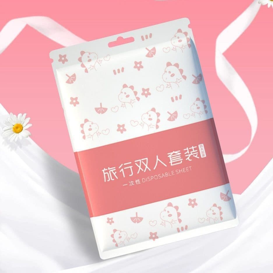 Disposable Bed Sheet and Pillowcase Set for Hotel Business Travel Couple Anti-Dirt Anti-Bacteria Thickened Portable Travel Supplies