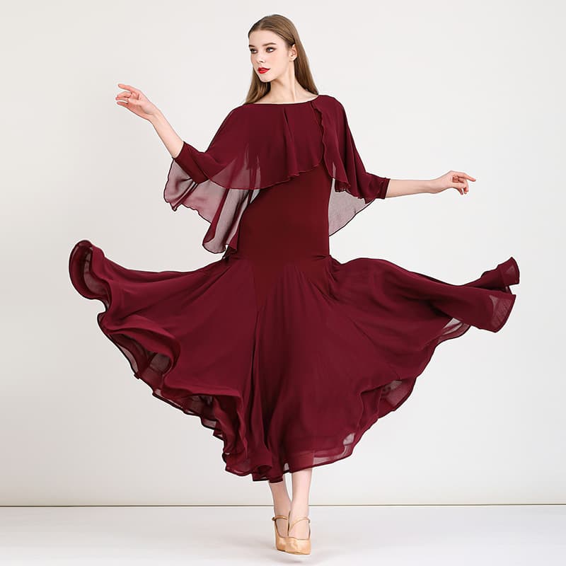 Mei Yu Vintage Aesthetic Modern Dance Dress MY891 Ballroom Dance Practice Performance Dress Waltz Outfit
