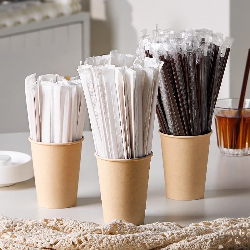 Coffee stirring stick disposable baby milk powder stirring stick wooden stick stirring spoon independent packaging stirring stick straw