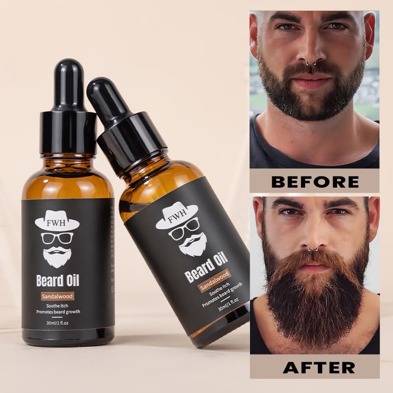 30ml Men's Beard Oil Cross-border Beard Liquid Nutrient Oil Essence Facial Hair Care Oil Wholesale