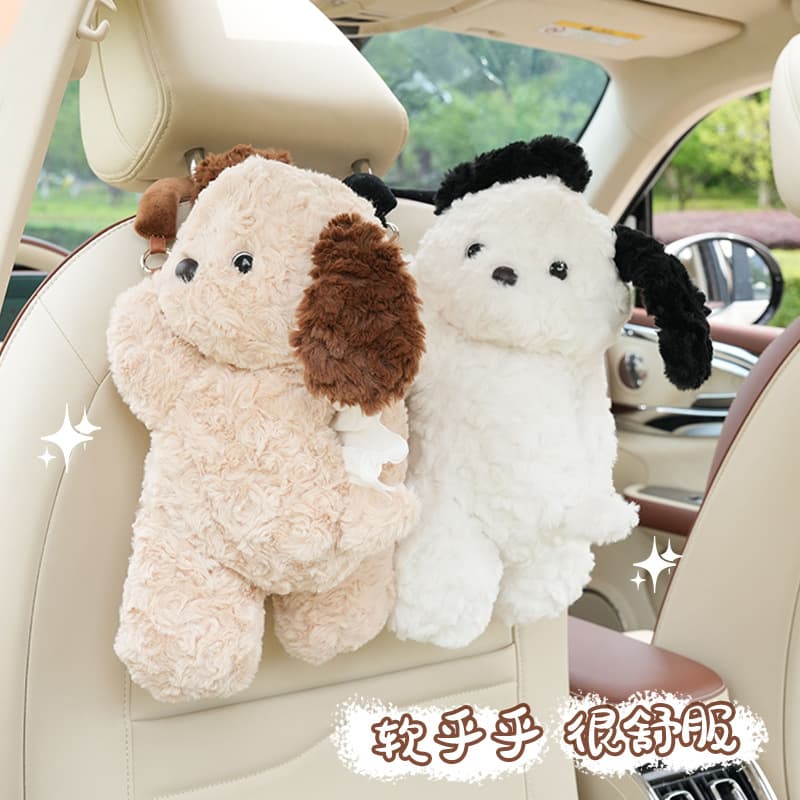 Creative car tissue box car tissue box hanging high-end cute cartoon car interior decoration tissue hanging bag
