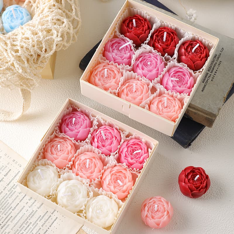 Scented Candle Gift Set Peony Rose Candle Souvenir Holiday Gift Commemorative Aroma Candle Gift