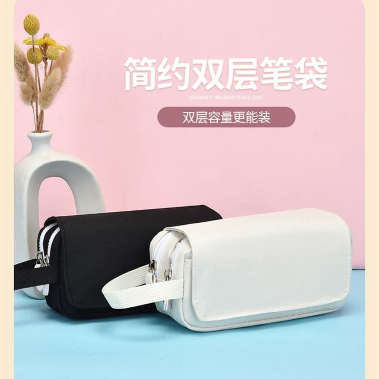 Classic Pencil Case Stationery Box Large Capacity for High School and Middle School Students High Appearance Simple Stationery Bag Pencil Case Trendy