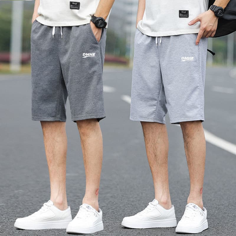 Summer Men's Shorts, Casual Sports Shorts, Versatile Loose Fit, Plus Size, Cotton Beach Shorts
