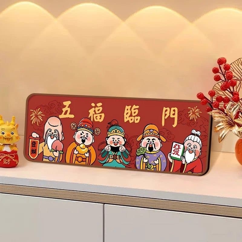 Manufacturer Stock God of Wealth Entryway Fortune-attracting Creative Small Ornament, Five Blessings Living Room TV Cabinet Desktop Decor Stand