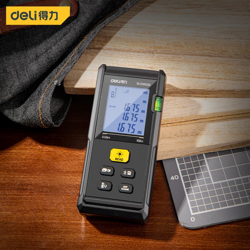 Deli Tool DL331040B/100B Handheld Infrared 40/100m Laser Distance Meter Electronic Ruler
