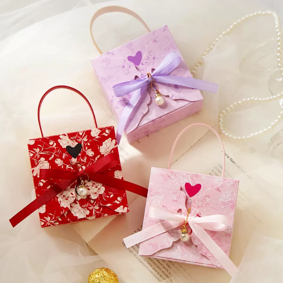 Wedding Candy Box Premium Wedding Candy Bag New Style Wedding Candy Gift Box Candy Packaging Bag Party Favor Empty Box
