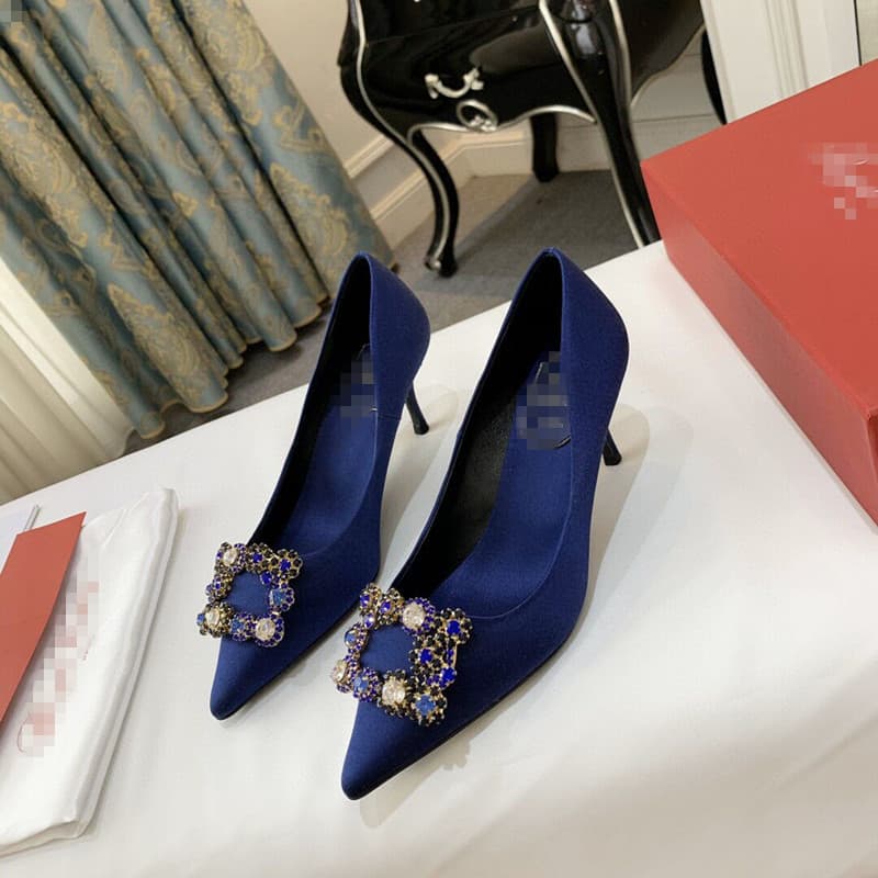RV Crystal Rhinestone Shallow Luxury Sexy High Heels 2025 New Fashion Runway Sandals Heels PUMPS Stiletto