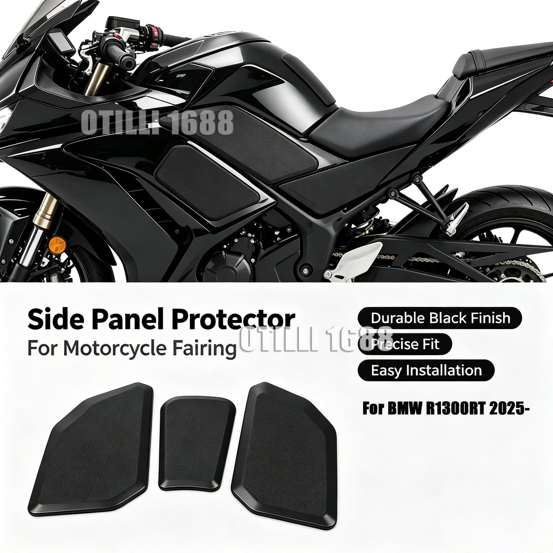BMW R1300RT 2025-2026 Motorcycle Tank Anti-Slip Protective Sticker Waterproof Side Protection Decal