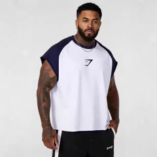 GYMSHARK American Style New Men's T-Shirt Summer Casual Loose Trendy Printed Cotton Short Sleeve Sports T-Shirt