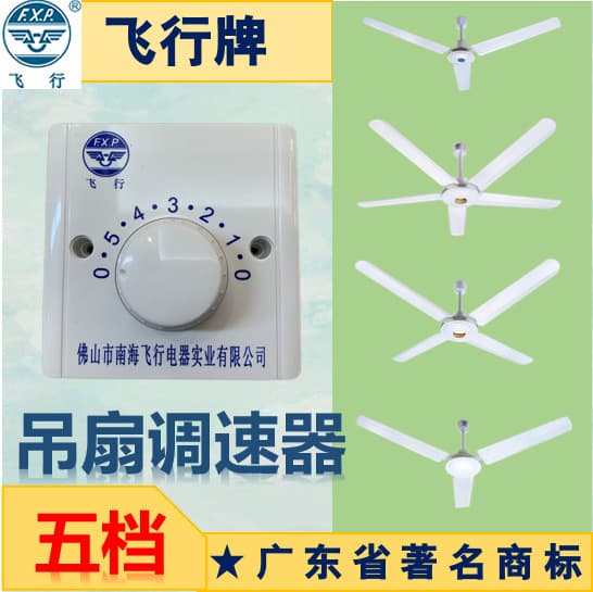 Feixing Brand Ceiling Fan Speed Controller Switch Regulator 5-Speed with Capacitor Feixing Brand Accessories