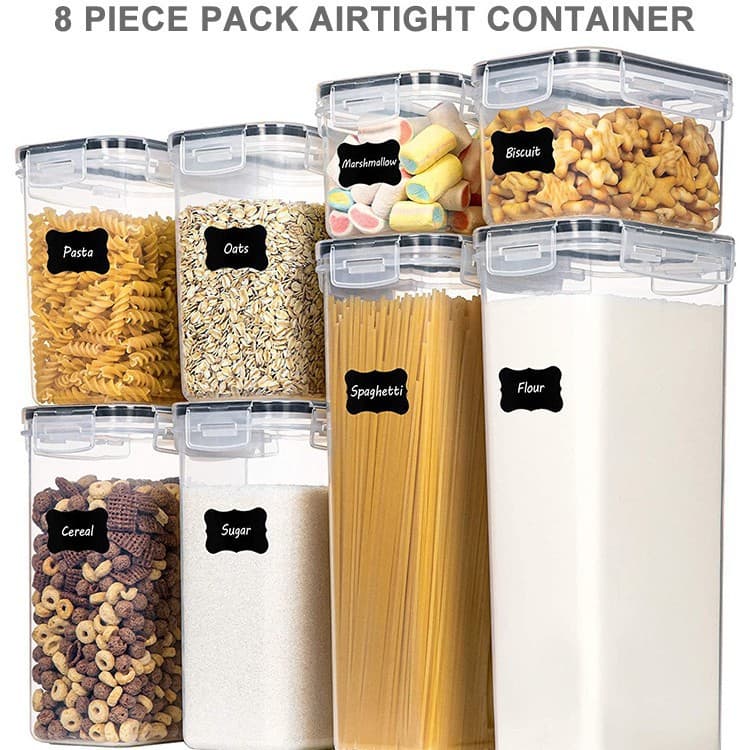 Food-Grade Square Clear Sealed Jar Set Household Goods General Merchandise Noodle Storage Box Snack Storage Container