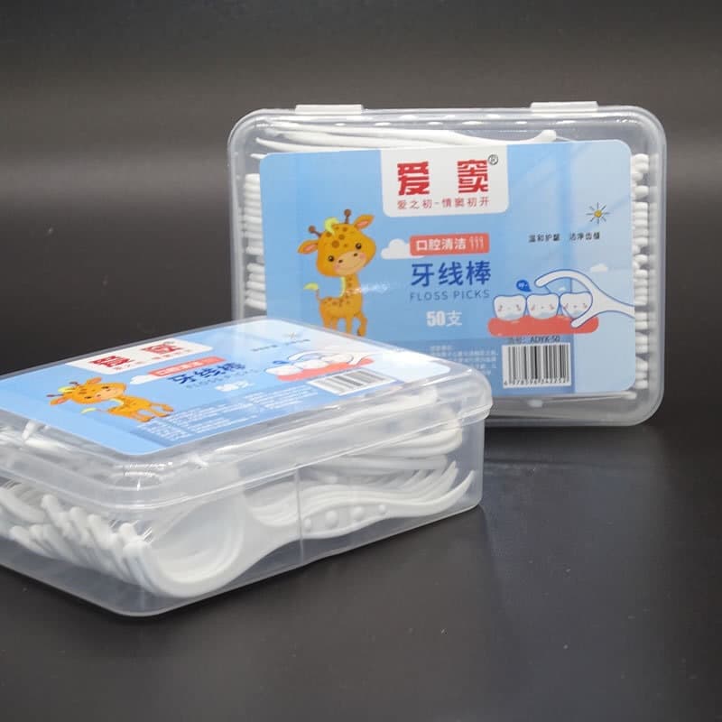 50 pieces of boxed dental floss disposable household dental floss sticks for dental cleaning hotels and restaurants dental clinic gifts