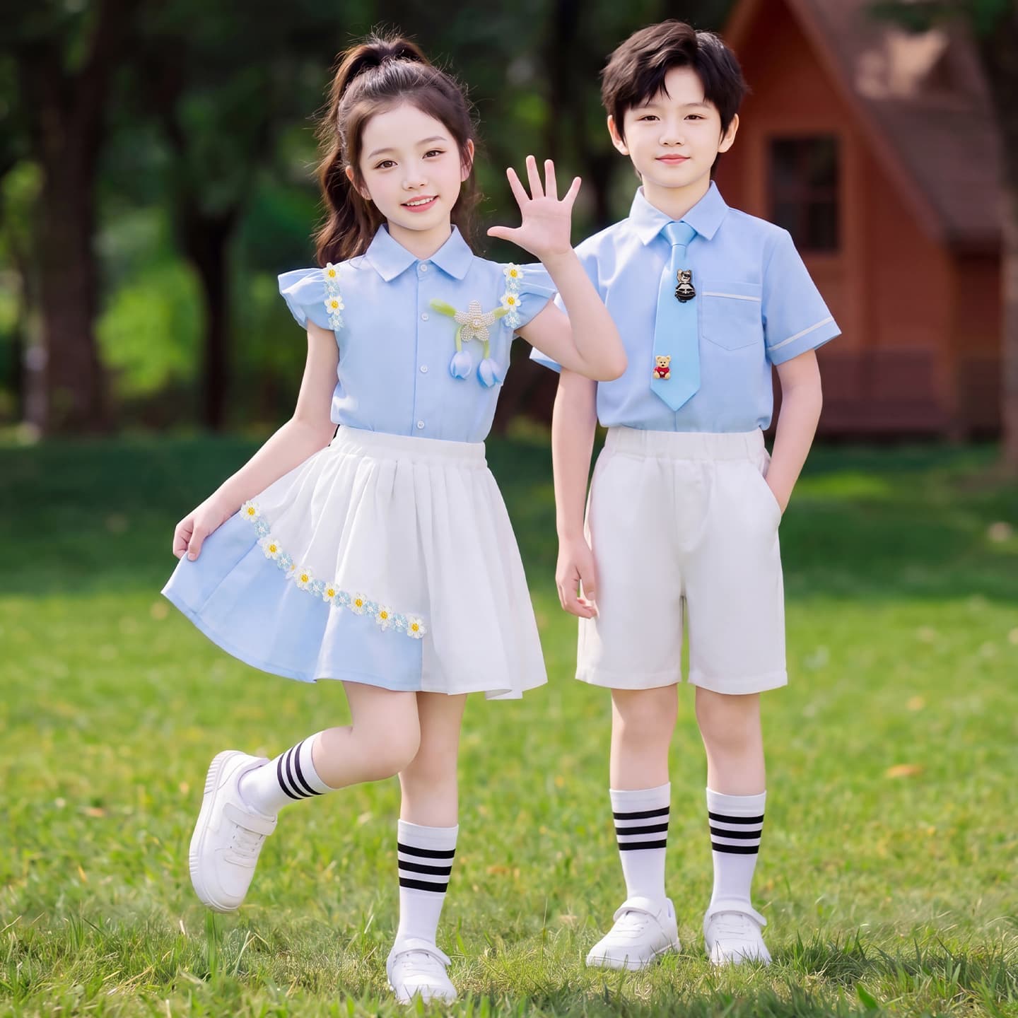 Children's Day Performance Costume Summer Elementary School Class Uniform School Uniform Kindergarten Uniform Cheerleading Graduation Photo Academy Performance Outfit