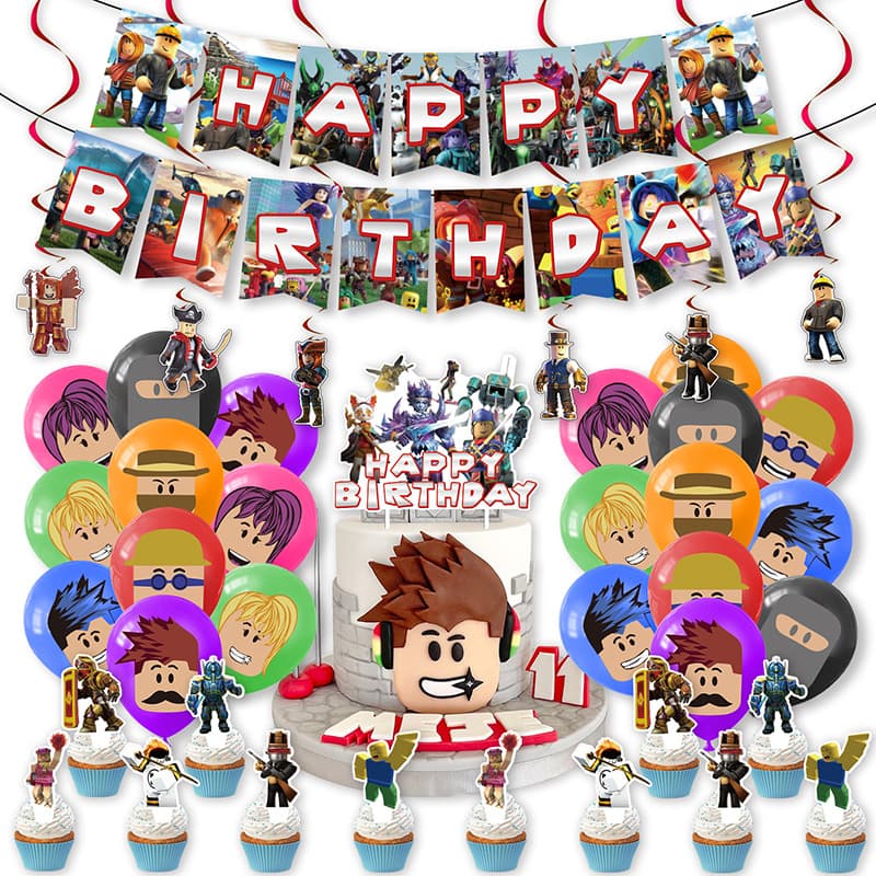 Sandbox Theme Birthday Party Bunting Spiral Hanging Ornament Hanging Card Cake Insert Balloon Decoration Supplies