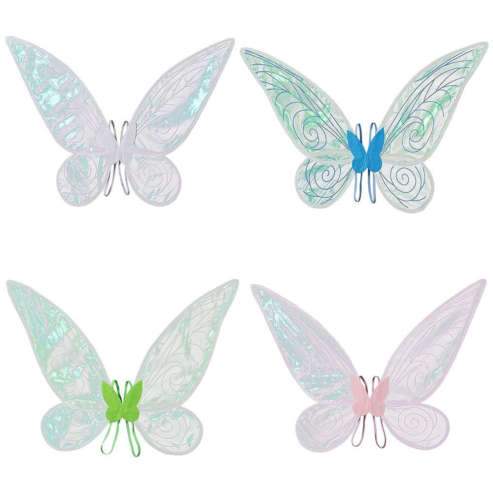 Cross-border hot style snowflake butterfly wings can be folded in half, colorful angel wings, holiday performance props for adults and children