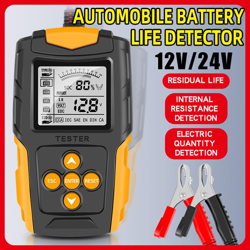 Car Battery Tester Digital Display 12v/24v Automotive Battery Internal Resistance Test Instrument English Version