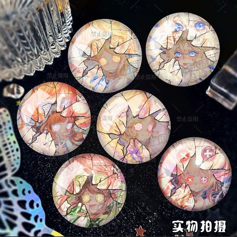 2025 New Identity V Cheerleader Air Force Toy Merchant Double Flash Reflective Shattered Badge Gift Merch