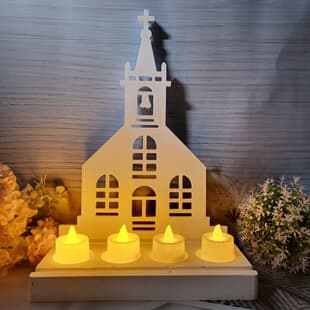 S0450 Cross Church Insert Decorative Cement Plaster Mold DIY Silicone Mold
