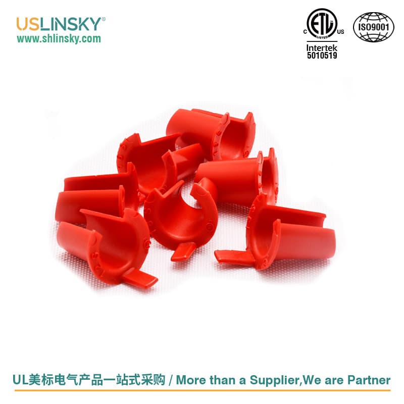 USLINSKY Supplies ETL Flexible Metal Conduit with Protective Sleeve, Plastic PC Red Wire Protection Sleeve Anti-Short Bush