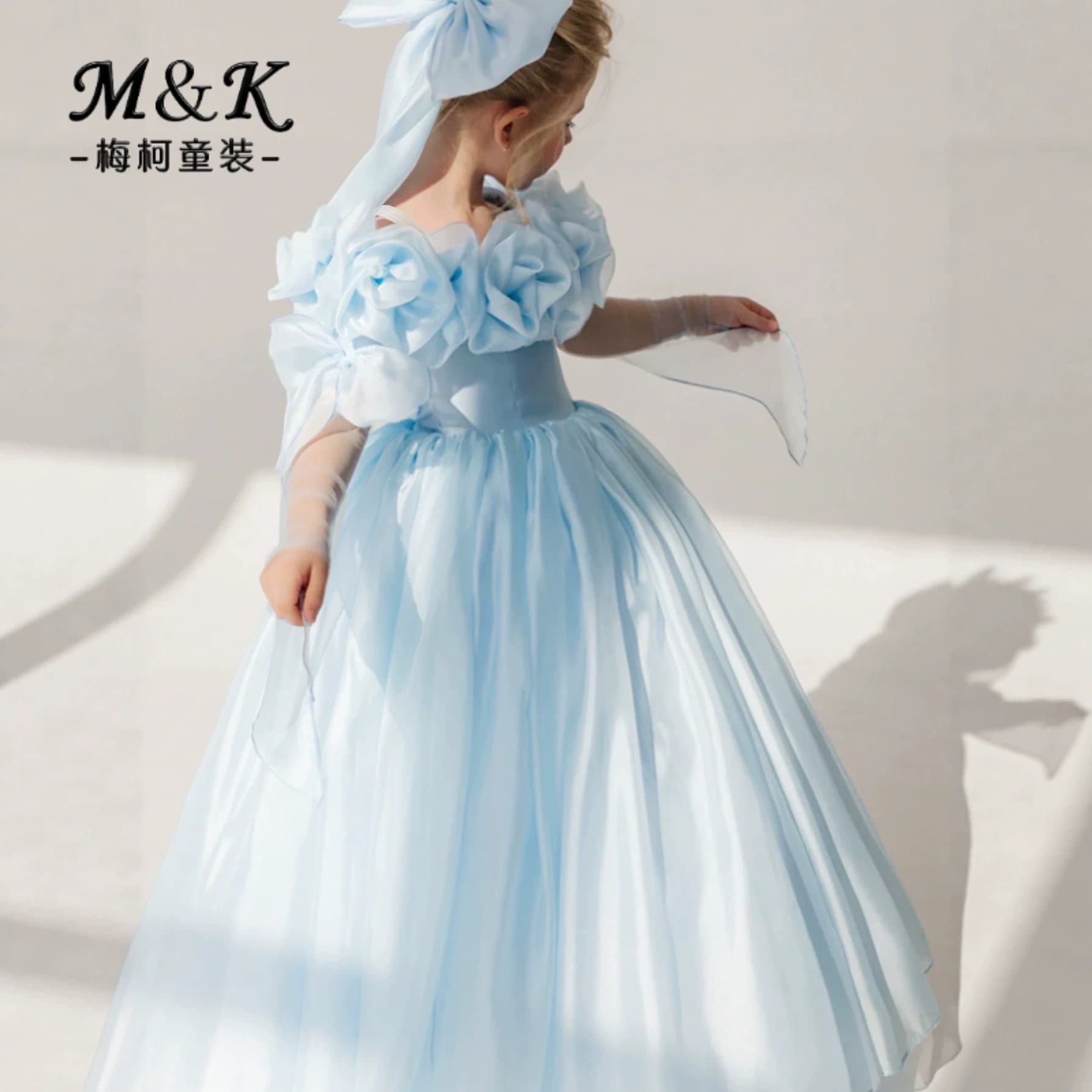 Amazon New Ins Girls' Princess Dress Cinderella Tutu Dress Floral Girls' Dresses