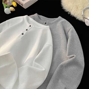 Long Sleeve T-Shirt for Men, Spring/Autumn New Trendy Loose Fit Oversized Casual Style Couple Undershirt Top