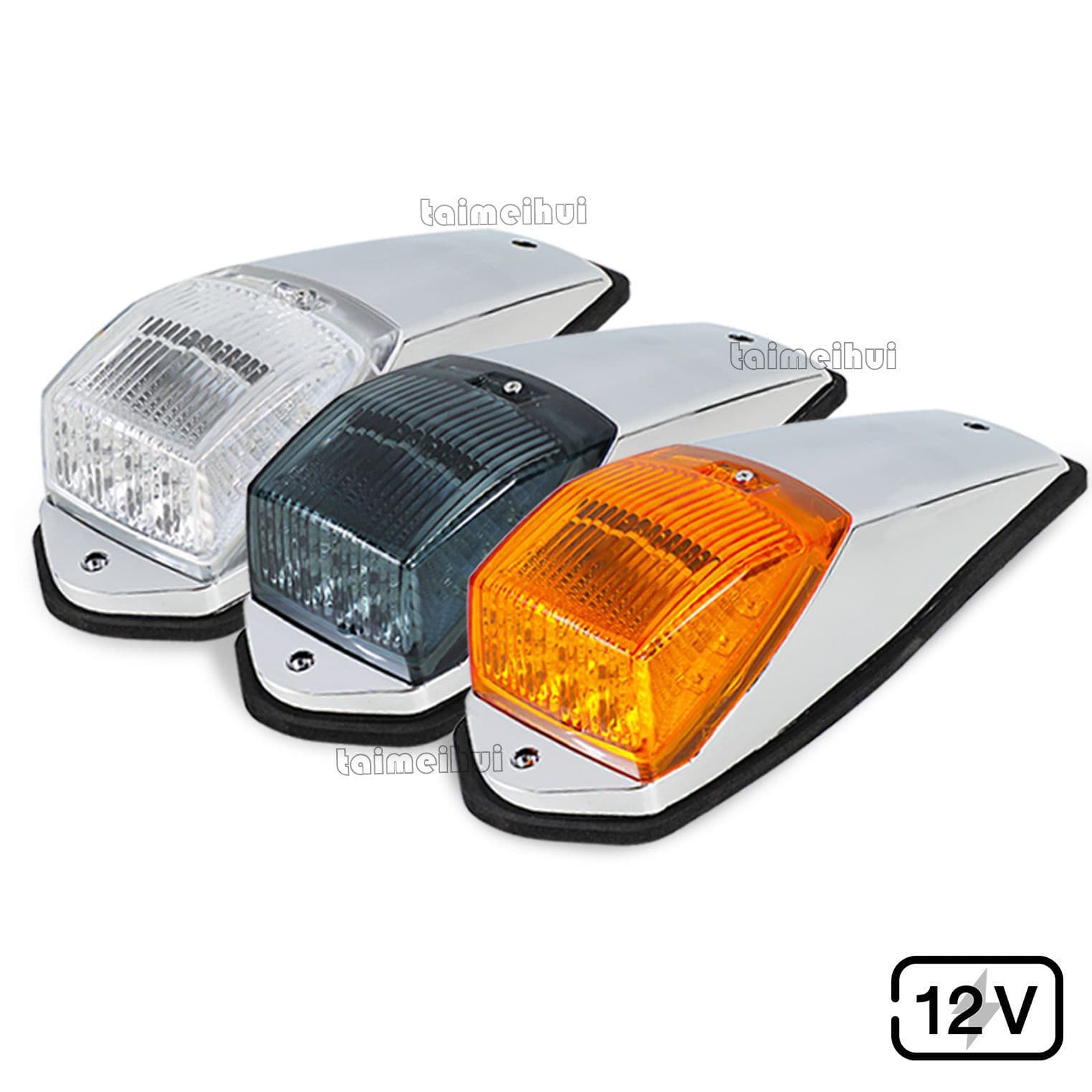 In Stock 17LED Truck Side Marker Light LED Car Side Light Roof Light Amber Chrome Cab Indicator Light