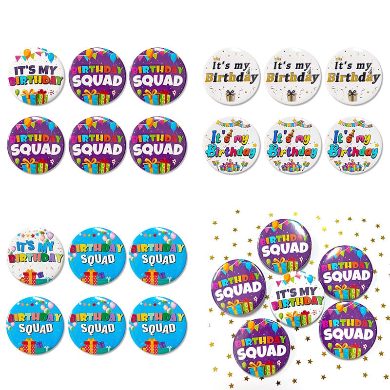 My Birthday Themed Badge 58mm Tinplate Birthday Party Decoration Badge Bar Chi Celebration Birthday Supplies