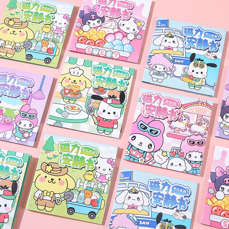 Internet-famous same style magnetic quiet book children's handmade educational DIY no-cut thickened magnetic quiet book wholesale