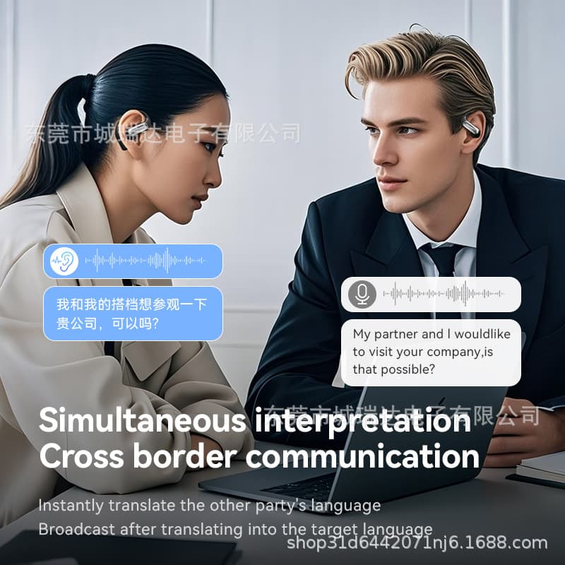 Cross-border E-commerce Bestseller M118 Smart AI Bluetooth Earbuds 2025 New Open Ear Hook Style Simultaneous Translation Earbuds