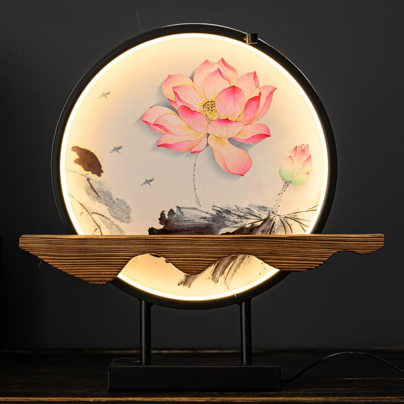 Chinese Zen lamp circle creative backflow incense burner home indoor office living room entrance tea room aromatherapy burner decoration