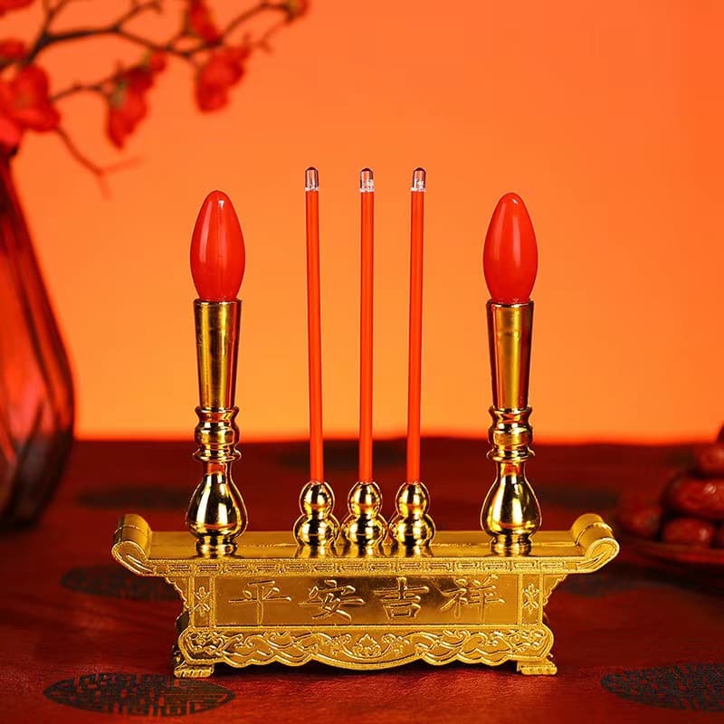 LED Electric Incense Burner Electronic Candle Memorial Incense Burner Qingming Incense Burner Electronic Candle Holder Lamp