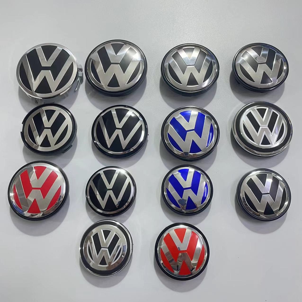 Suitable for Volkswagen R hub caps, GTI wheel hub logos, Wolfburg hub center covers, car logos, Magotan Touran Sagitar wheel hub logos