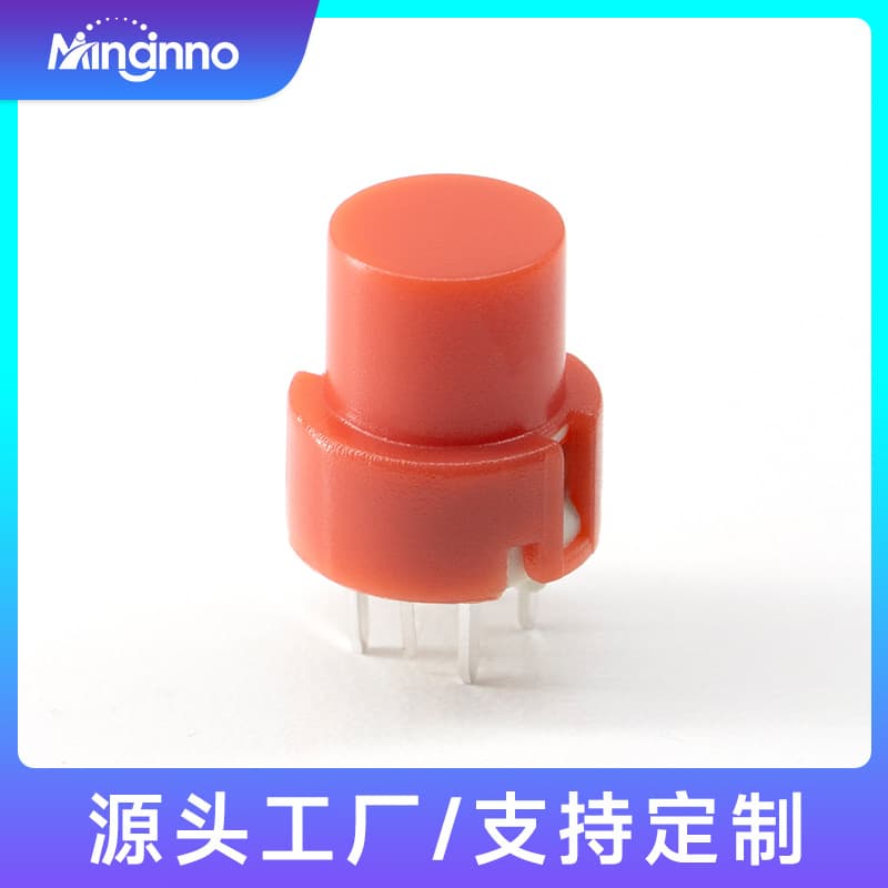 Mingjia MJTS4-1-RN round straight key switch, silver-plated self-resetting button