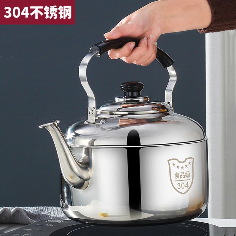 304 Stainless Steel Whistling Large Capacity Kettle for Gas and Induction Stoves, Thickened Boiling Water Pot