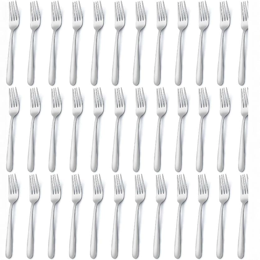 Stainless Steel Cutlery Spoon and Fork Set 24-Piece 12 Dinner Spoons 12 Dinner Forks Forks and Spoons Set
