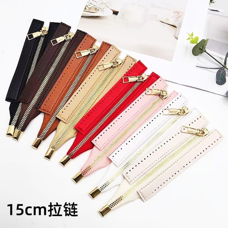 DIY Handmade Bag Special Zipper 15CM Handwoven Bag Materials Accessories Leather Zipper Wholesale Accessories