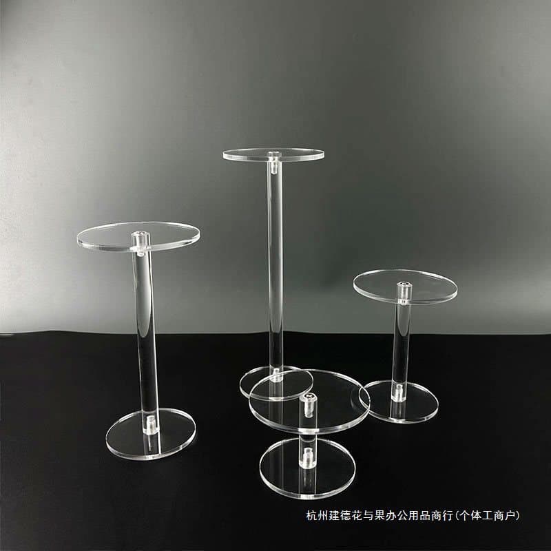 Acrylic round small booth hand-made jewelry and cosmetics display stand small product stand coral base table stand