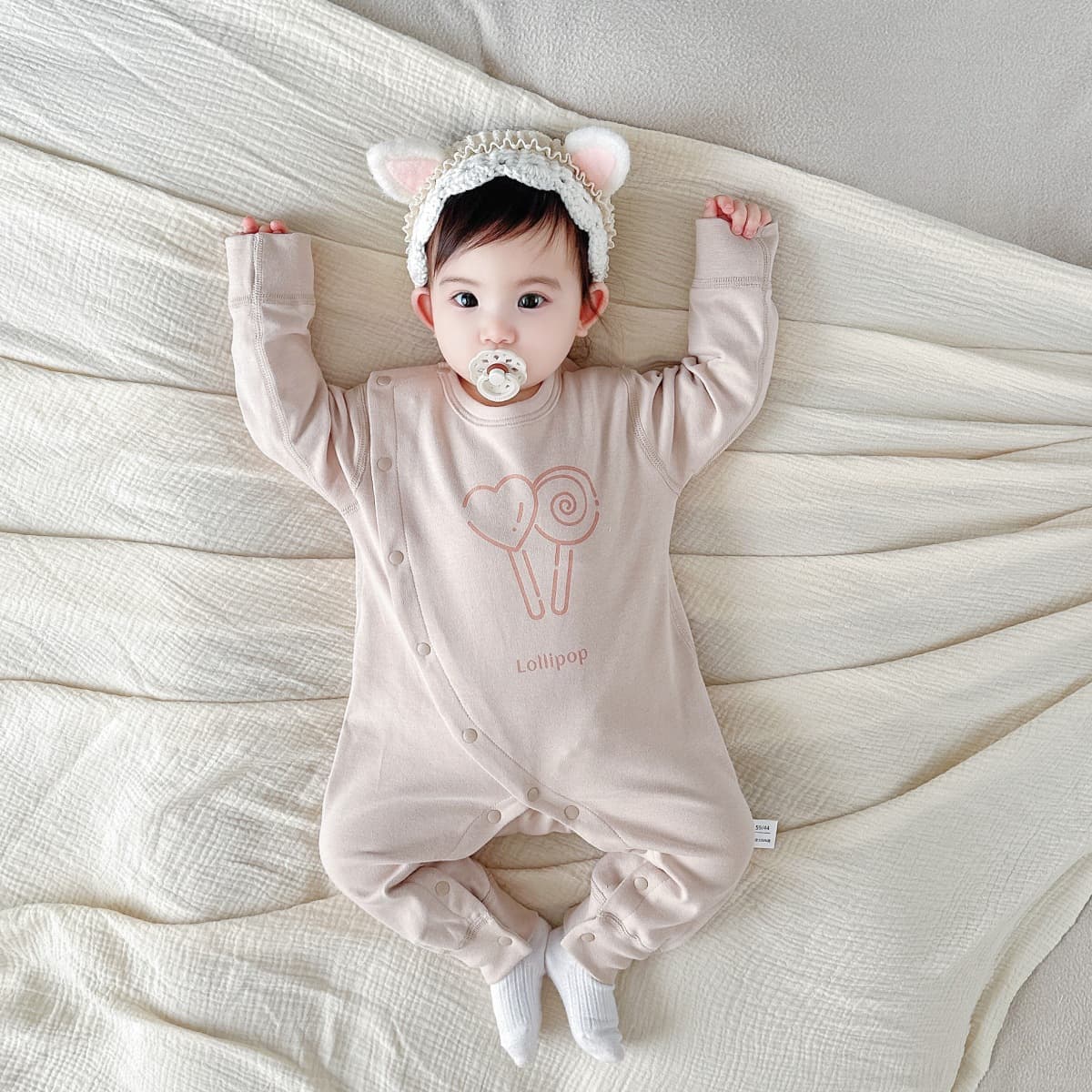 Newborn Baby Spring Autumn Thermal Underwear Boys Girls Cotton Bodysuit Belly Protection Romper Winter Bone-Free Pajamas Outwear