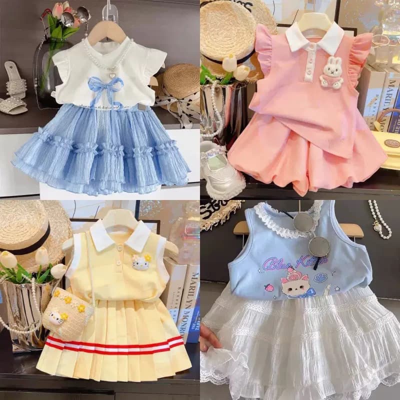Kids Brand Discount Clothing 26 Summer Children's Sets Dresses Pants Mixed Brands Factory Source