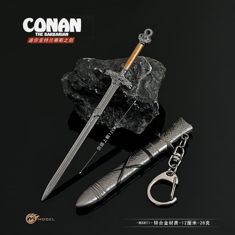Film and TV Cold Weapon Sword of Atlantis Master Sword Nasir Holy Sword Stinging Sword Mini Keychain