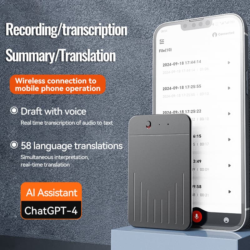 Amazon A3 AI Smart Voice Recorder GPT Real-time Transcription Translation Summary Mind Map Conference AI Recorder