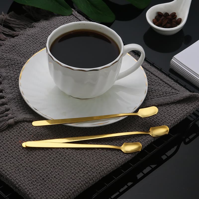 New Gift Stainless Steel Square Spoon Tea Scoop Stirring Spoon for Glass Mug Warming Mug Coffee Spoon Honey Spoon