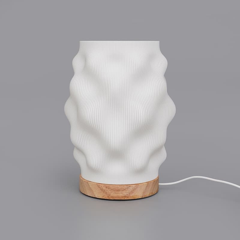 Cross-border Solid Wood 3D Decorative Charging Table Lamp Bedside High-end Luxury Atmosphere Light Creative Bedroom Room Night Light