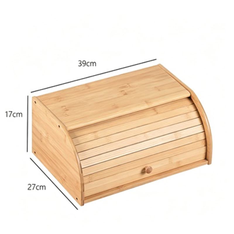 Best-selling Bamboo Bread Box Small Cake Storage Container Kitchen Household Bread Box Dustproof Storage Organizer