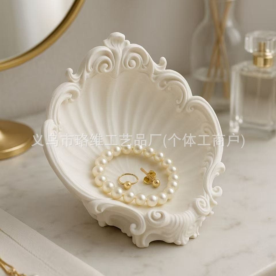 Cross-border 3D Printed Shell Jewelry Tray Baroque Shell Jewelry Tray Earring Bracelet Display Stand